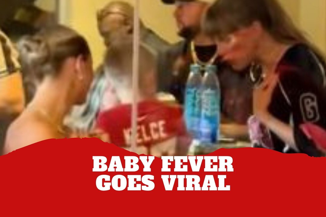 Taylor Swift meets mini Travis fan and Swifties go wild