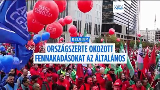 Belgiumban országszerte súlyos káoszt okozott a keddi általános sztrájk