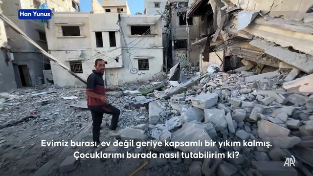 Gazze'deki mahallesine döndüğünde evini harap halde buldu