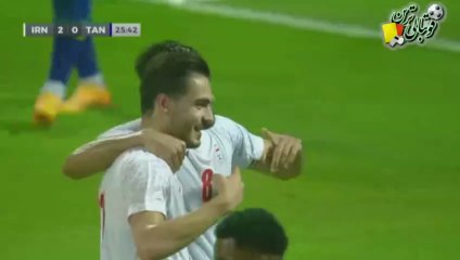 گل دوم بازی ایران و تانزانیا