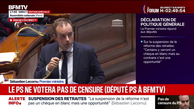 Vous avez demandé l'abandon du 49.3, c'est fait. Maintenant, prenez votre responsabilité : Sébastien Lecornu s'adresse au groupe LFI à l'Assemblée nationale