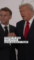 Poignée de main très appuyée entre Macron et Trump