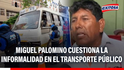 Miguel Palomino cuestiona la informalidad en el transporte público: "Vamos a exigir que los conductores tengan seguro"