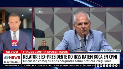 CPMI do INSS tem bate-boca após Stefanutto e relator discutirem reportagem da Jovem Pan | TEMPO REAL