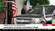 Trump recibió a Milei en las puertas de la Casa Blanca