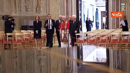 Mattarella e Papa Leone alla Cappella dell'Annunziata al Quirinale
