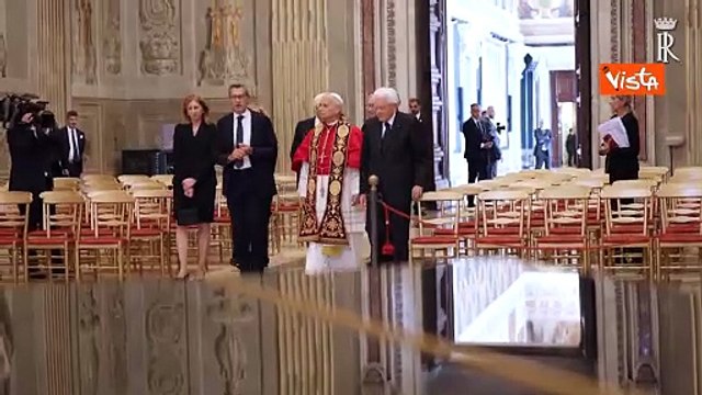 Mattarella e Papa Leone alla Cappella dell'Annunziata al Quirinale