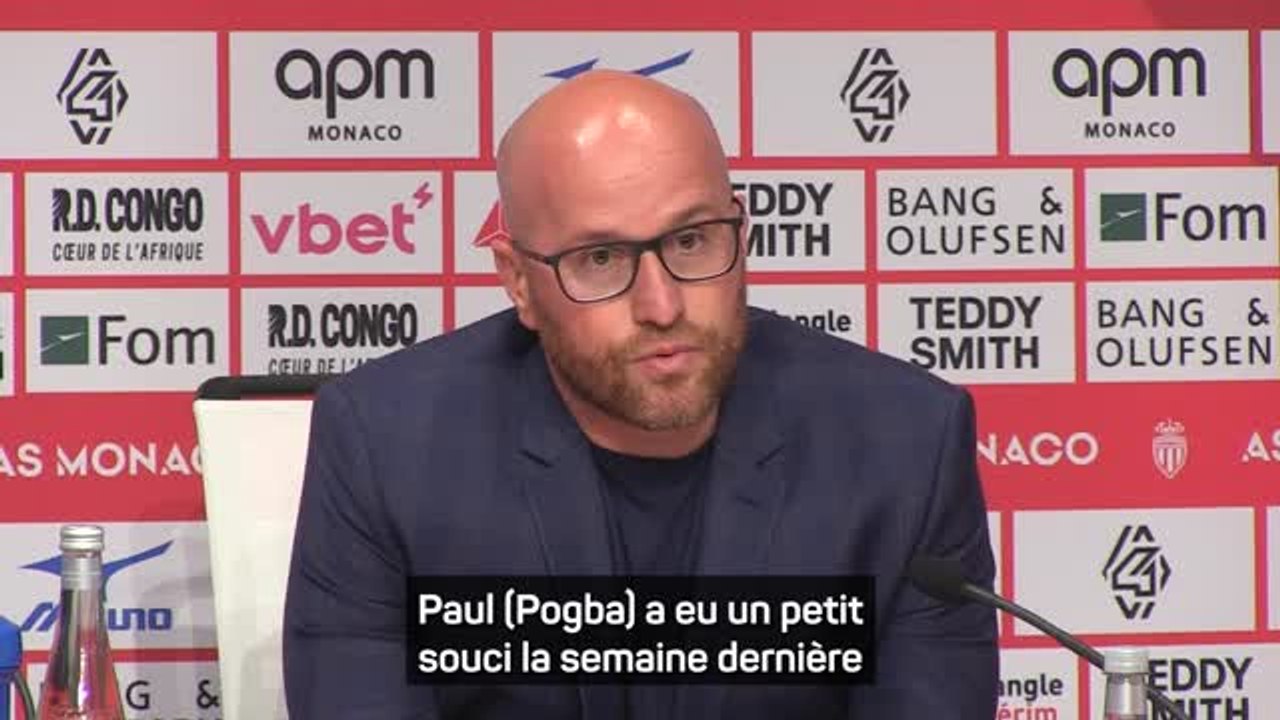Monaco - Scuro évoque "au moins deux semaines de plus" d'absence pour Pogba