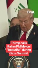 Trump calls Italian PM Meloni "beautiful" during Gaza Summit
