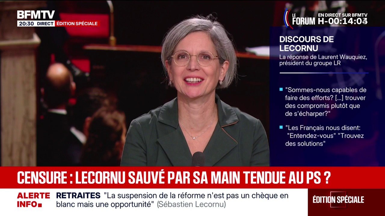 Suspension de la réforme des retraites: pour Sandrine Rousseau, députée (Les Écologistes) de Paris, "le coût va être terrible, on annonce déjà des coupes budgétaires"