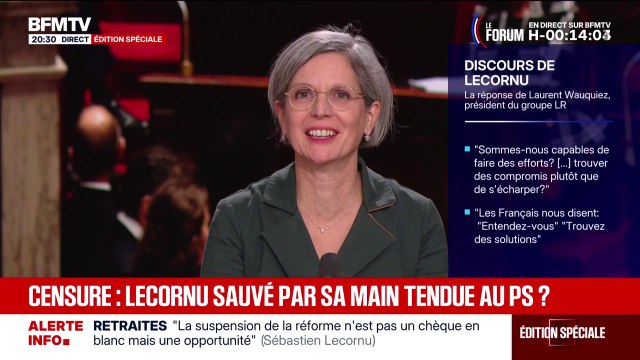 Suspension de la réforme des retraites: pour Sandrine Rousseau, députée (Les Écologistes) de Paris, le coût va être terrible, on annonce déjà des coupes budgétaires