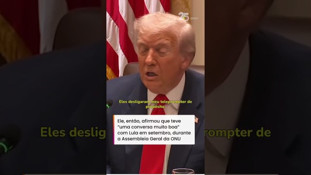 Trump volta a elogiar encontro com Lula durante reunião com Milei na Casa Branca #shorts