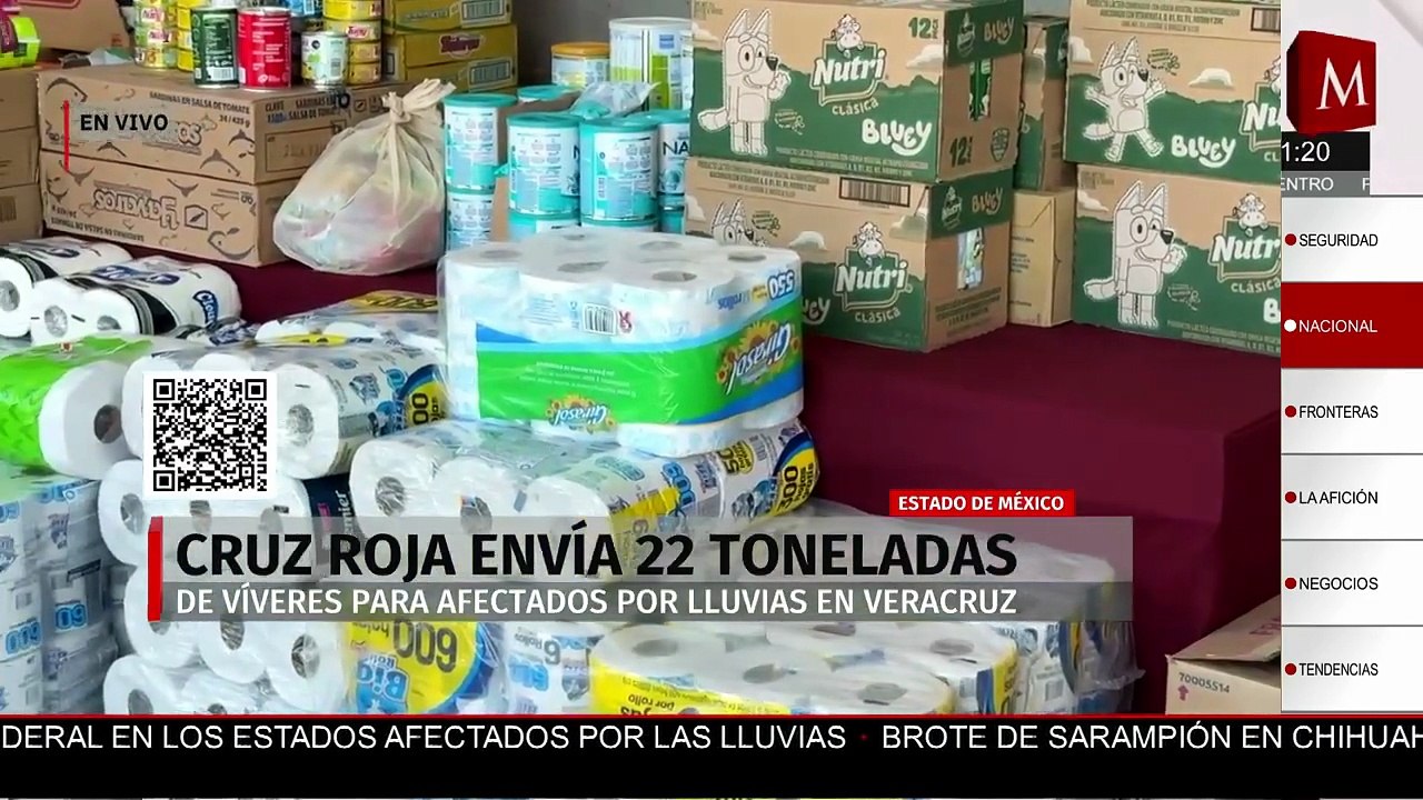 Cruz Roja envía víveres y apoyo a damnificados de Veracruz