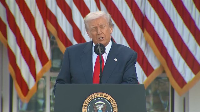 Trump delivers emotional words to Erika Kirk at Medal of Freedom ceremony for Charlie Kirk