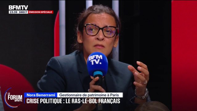 FORUM BFMTV - Monsieur Macron a fait le choix d'augmenter toutes les retraites , rappelle Nora, gestionnaire de patrimoine
