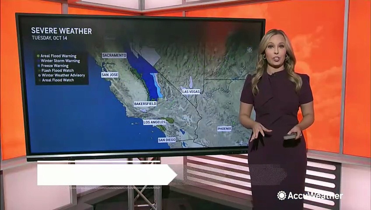 Heavy rain and mountain snow strike California