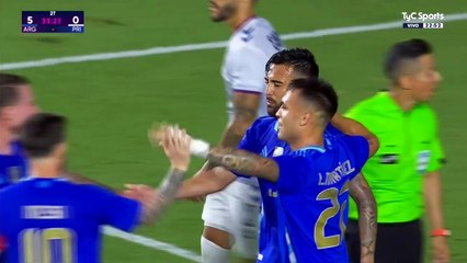 El gol de Lautaro Martínez para el 5-0 de Argentina