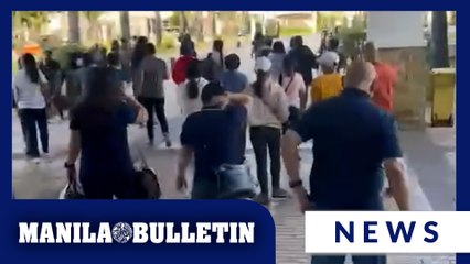 Employees evacuate Iloilo Provincial Capitol following 4.4 magnitude earthquake