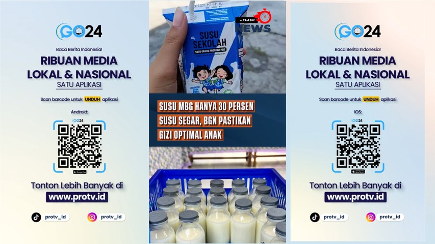 Susu MBG Hanya 30 Persen Susu Segar, BGN Pastikan Gizi Optimal Anak