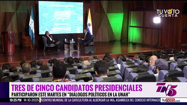 Tres de cinco candidatos presidenciales, participaron este martes en ''dialogos políticos en la UNAH''