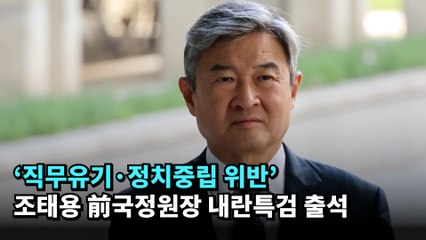 '직무유기·정치중립 위반' 조태용 전 국정원장 내란특검 출석 #조태용 #내란특검