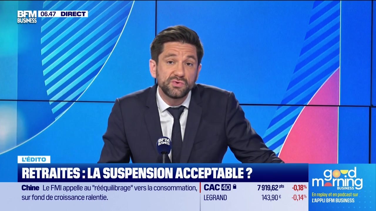 L’Edito de Raphaël Legendre : Retraites, la suspension acceptable ? - 15/10