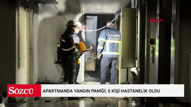 Apartmanda yangın paniği; 5 kişi hastanelik oldu