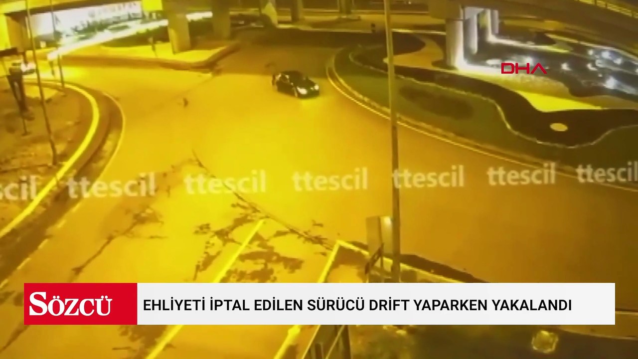 Ehliyeti iptal edilen sürücü drift yaparken yakalandı