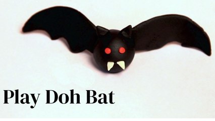 Learn How to Make Halloween Bat with Paly Doh Colors