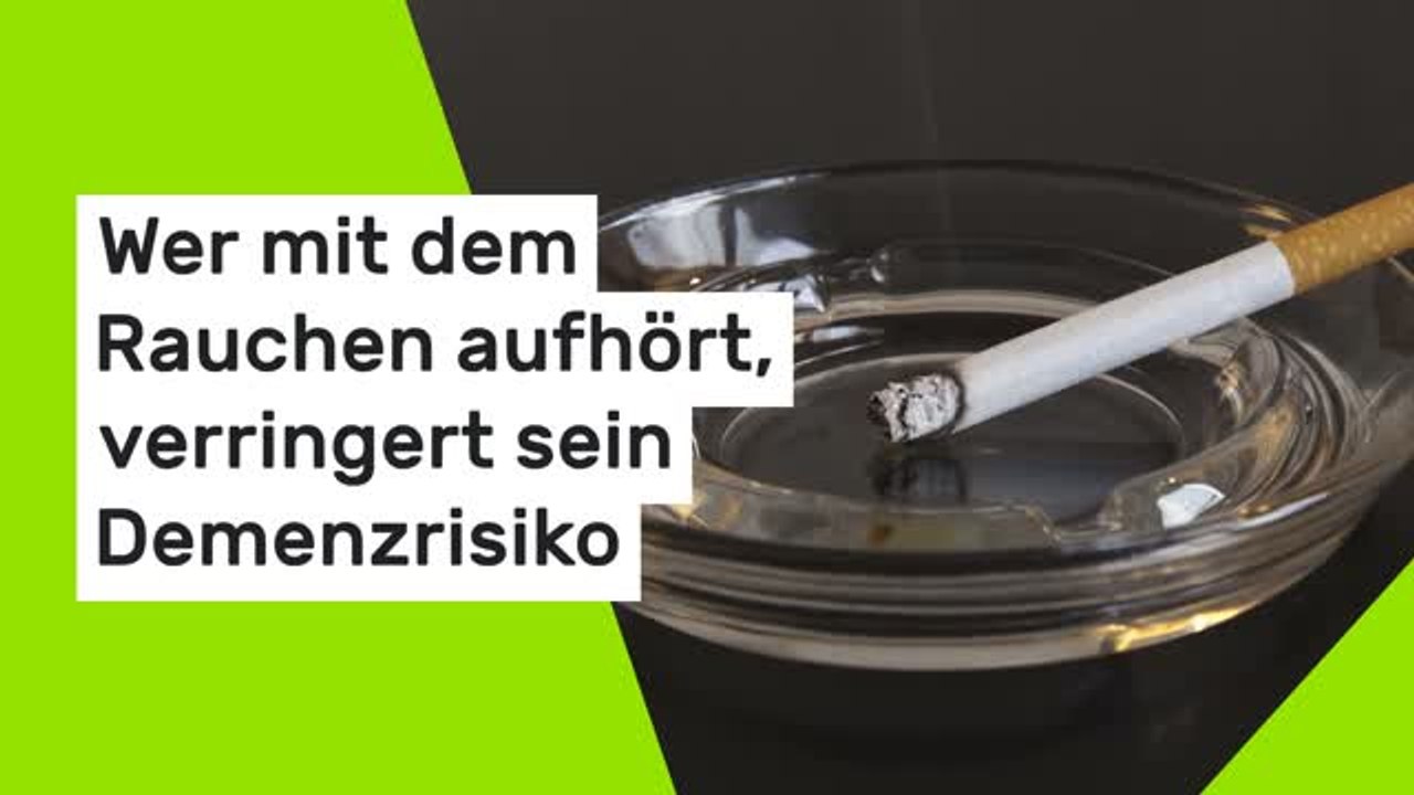 Rauchstopp schützt Hirn: Wer mit dem Rauchen aufhört, verringert sein Demenzrisiko