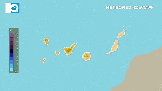 Mañana llegará la lluvia a las Islas Canarias