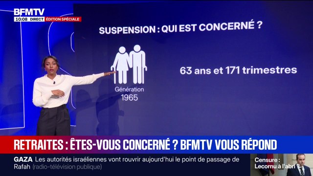 LES ÉCLAIREURS - Suspension de la réforme des retraites: êtes-vous concerné?