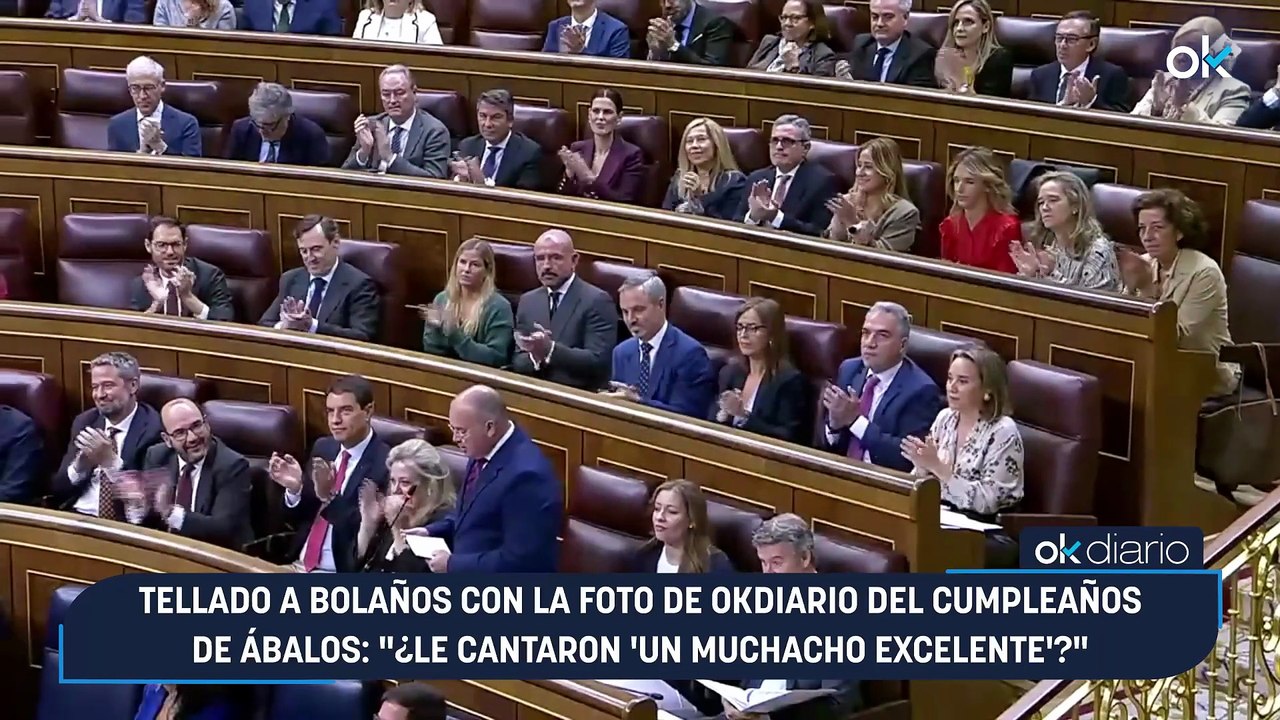 Tellado a Bolaños con la foto de OKDIARIO del cumpleaños de Ábalos: "¿Le cantaron 'un muchacho excelente'?"