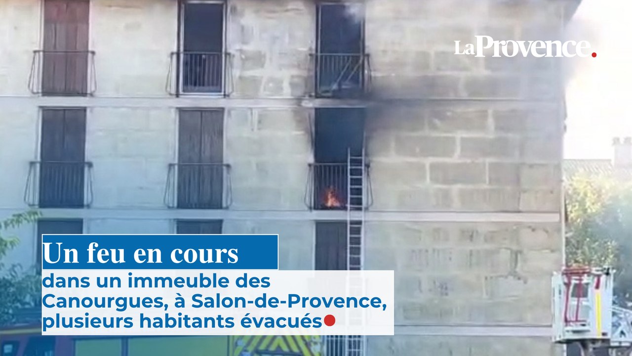 Un feu en cours dans un immeuble des Canourgues, à Salon-de-Provence, plusieurs habitants évacués