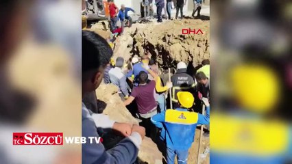 Şantiyede göçük; 1 işçi kurtarıldı