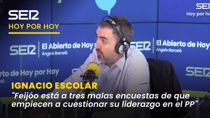 Escolar: "Feijóo está a tres malas encuestas de que empiecen a cuestionar su liderazgo en el PP"