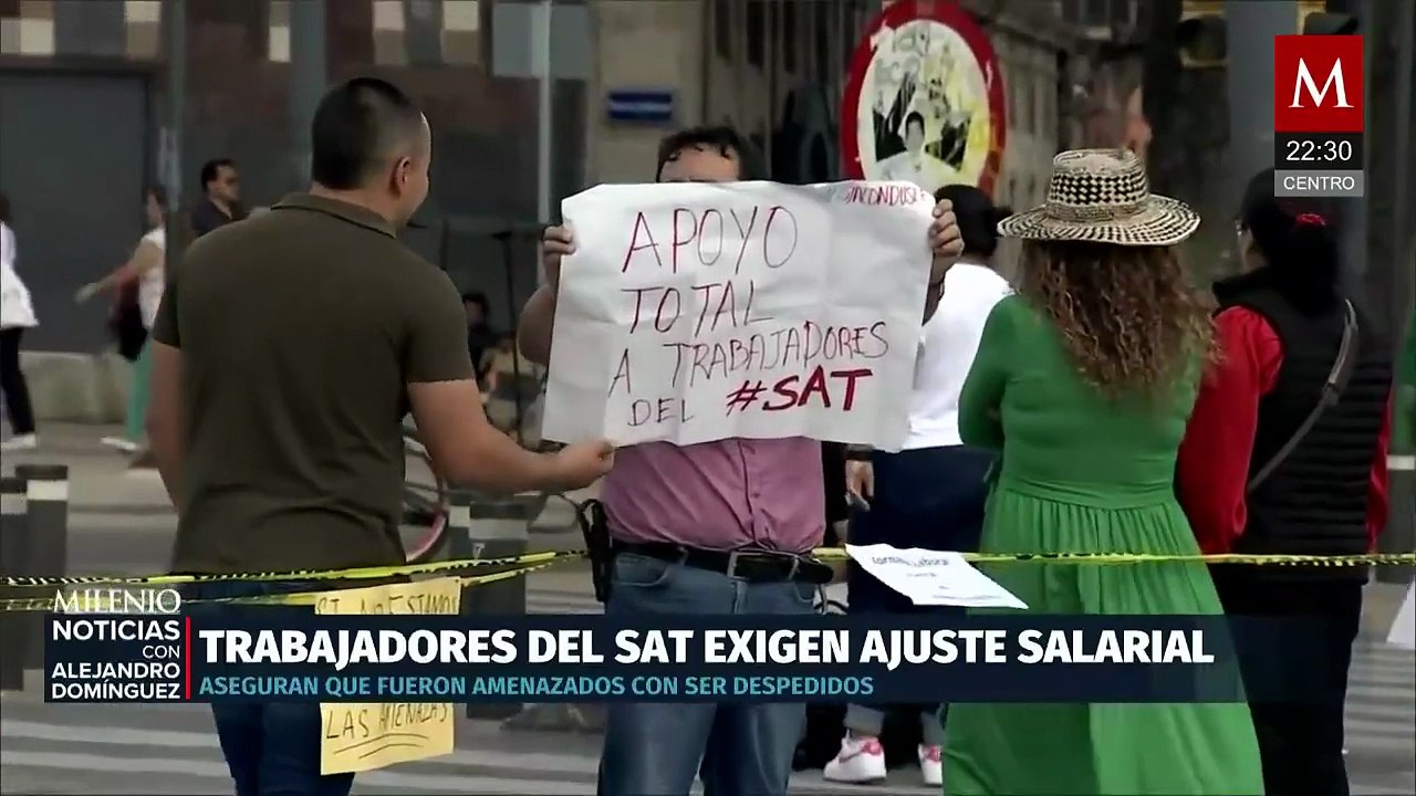 Protestas viales de trabajadores del SAT exigen aumento salarial en CdMx y otros estados