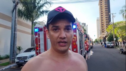 Homens falam como salvaram mãe e filha de apartamento tomado por fogo: "Elas iriam se jogar"