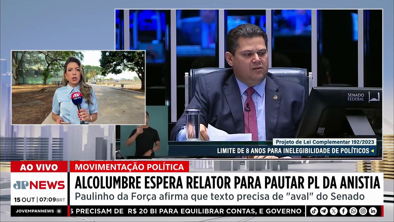 Alcolumbre diz que aguarda Paulinho da Força para pautar PL da Anistia