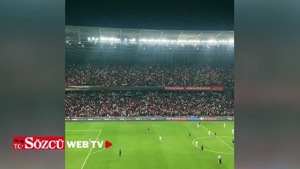 Stadyumda Erdoğan'ın önünde Öcalan protestosu