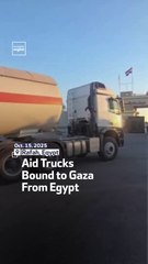 Aid Trucks Bound to Gaza From Egypt