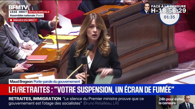 Nous, on propose le débat; vous, vous proposez le désordre : Maud Bregeon, porte-parole du gouvernement, répond à Nadège Abomangoli, députée LFI