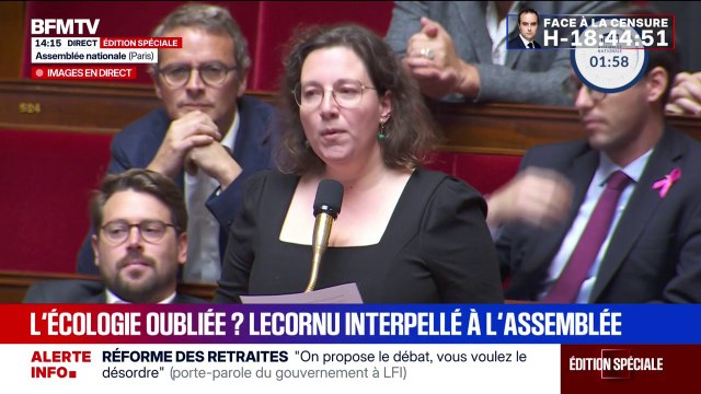 Votre silence est alarmant , lance Cyrielle Châtelain (Écologiste et social) à Sébastien Lecornu sur l'écologie