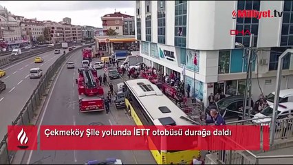 İstanbul'da İETT otobüsü durağa daldı! Çok sayıda yaralı var