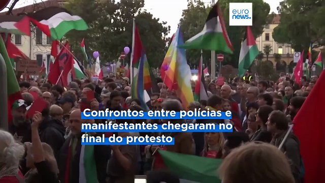 Três feridos e 15 detidos após confrontos em manifestação antes de jogo entre Itália e Israel