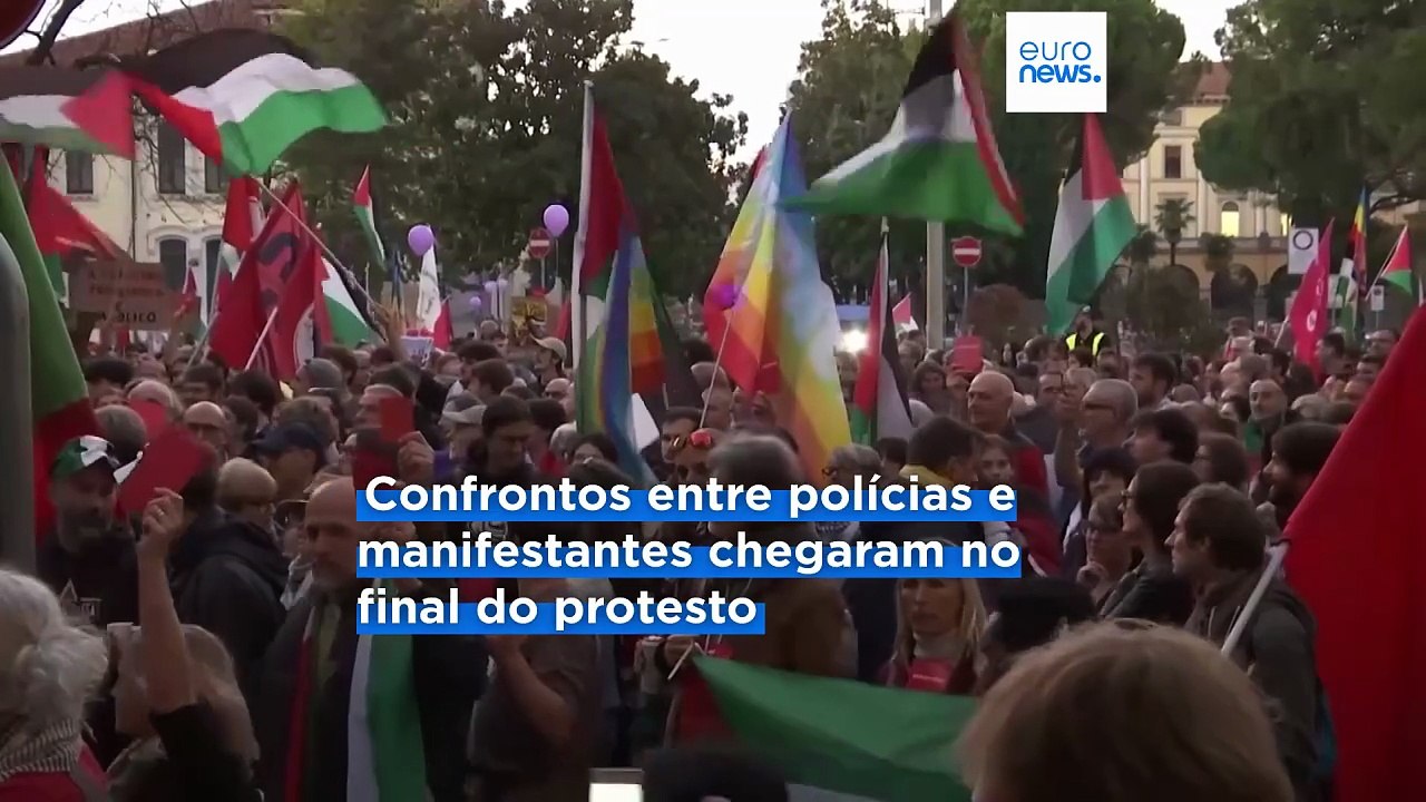 Três feridos e 15 detidos após confrontos em manifestação antes de jogo entre Itália e Israel