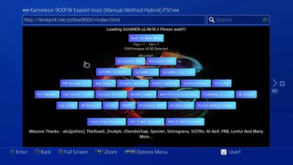PS4 Jailbreak Progress- Loading GoldHEN without a USB on 9.00