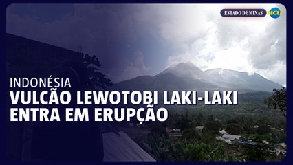 Vulcão entra em erupção na Indonésia