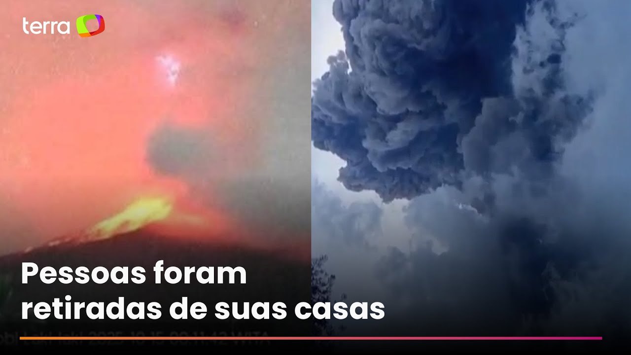 Vulcão entra em erupção na Indonésia e lança ci...