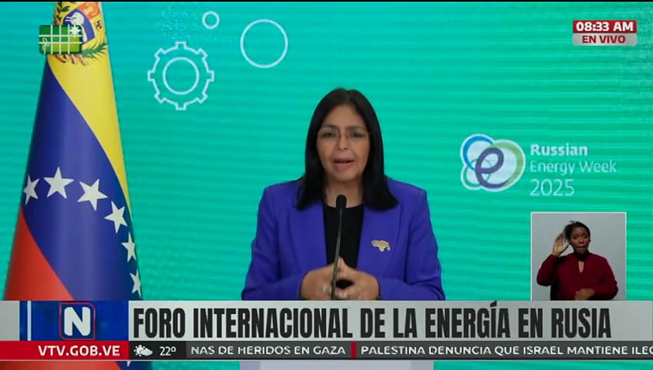 Vpdta. Delcy Rodríguez participa en el Foro Internacional de la Energía en Rusia